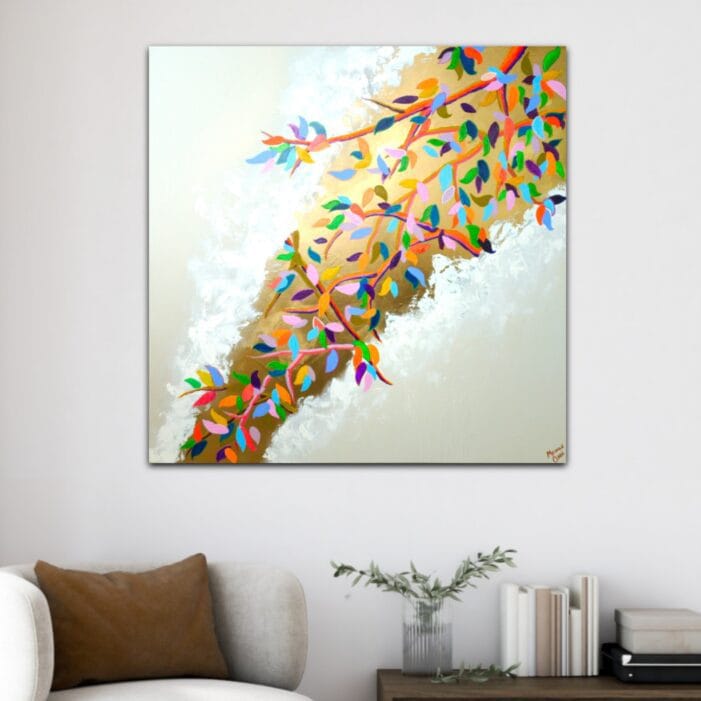 Abstractwallart | Curator | Mixed Media / Acrylic | Rainbow Eucalyptus Tree: My True Self