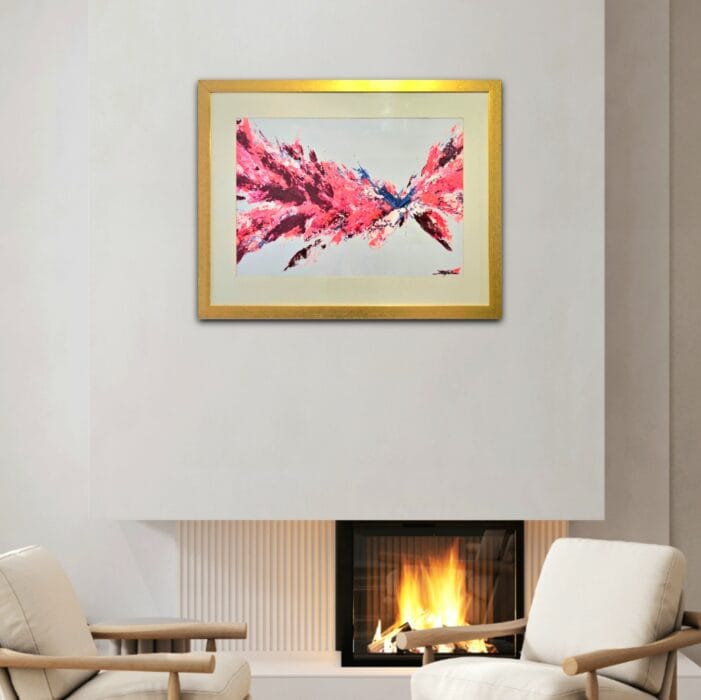 Abstractwallart | Curator | Mixed Media / Acrylic | Flames of Renewal