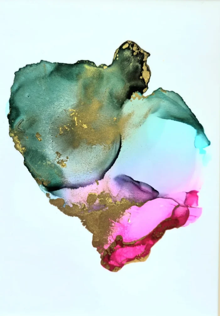 Abstractwallart | Curator | Alcohol Ink | My Heart