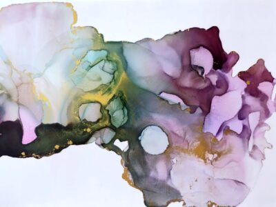 Abstractwallart | Curator | Alcohol Ink | Moss and Mist