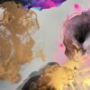 Abstract wall art made by melbourne abstract artist Meghan oare abstract art Sunset Ocean Djinn