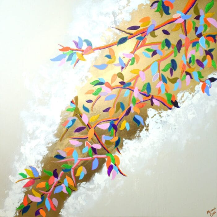 Abstractwallart | Curator | Mixed Media / Acrylic | Rainbow eucalyptus tree: My trueself