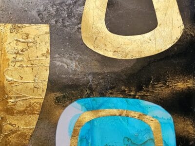 Abstractwallart | Curator | Mixed Media / Acrylic | Golden Monoliths