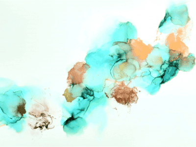 Abstractwallart | Curator | Alcohol Ink | Aqua Reef