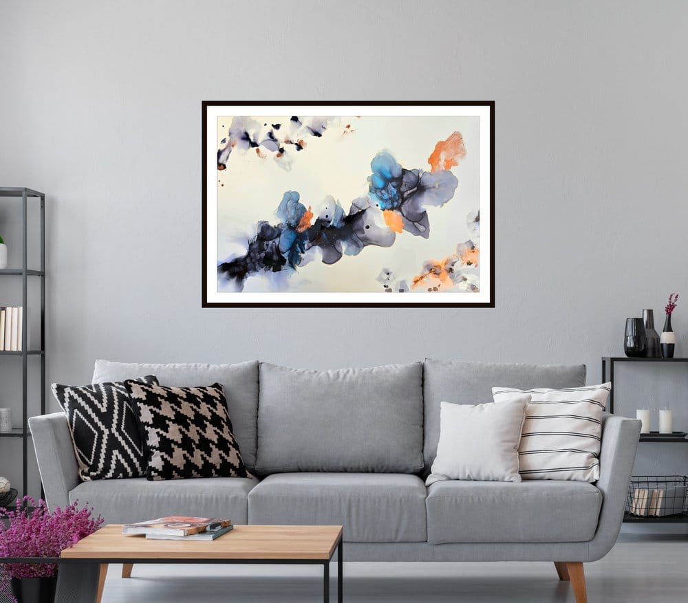 Abstractwallart | Curator | Alcohol Ink | Blue Velvet