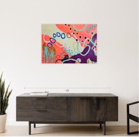 Abstract wall art made by melbourne abstract artist Meghan oare abstract art Gaia