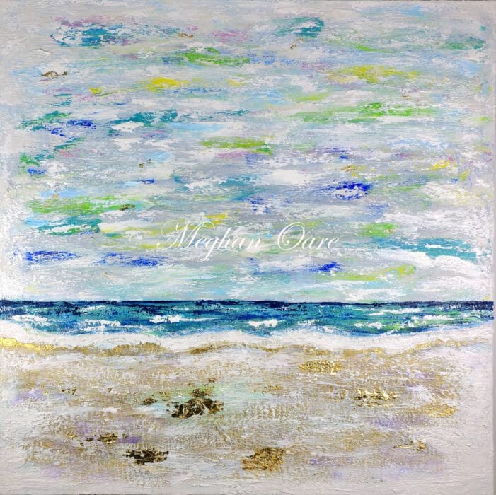 Abstract wall art made by melbourne abstract artist Meghan oare abstract art Seascape