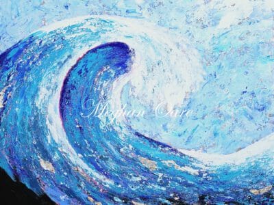 Abstract wall art made by melbourne abstract artist Meghan oare abstract art The Great Wave