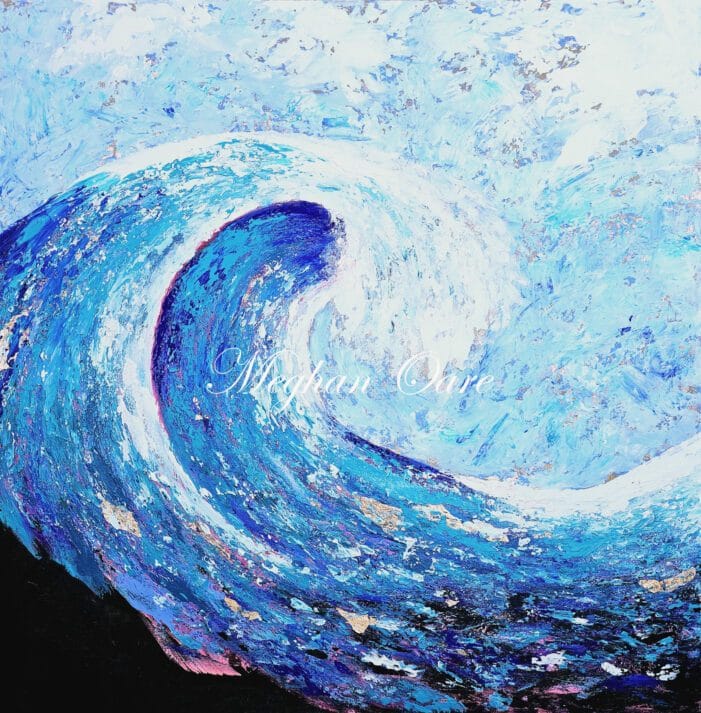 Abstract wall art made by melbourne abstract artist Meghan oare abstract art The Great Wave