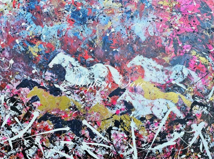 Abstract wall art made by melbourne abstract artist Meghan oare abstract art Vivid Strides of Freedom