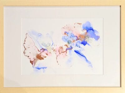 Abstract wall art made by melbourne abstract artist Meghan oare abstract art Whisper Dances Amongst the Petals