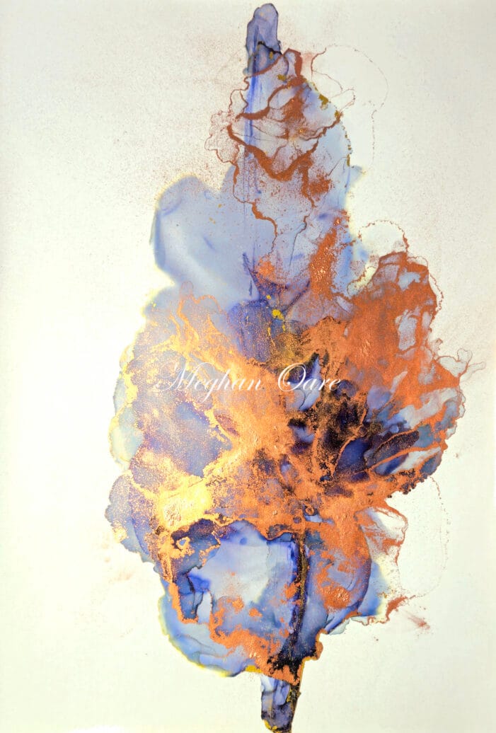 Abstract wall art made by melbourne abstract artist Meghan oare abstract art Stand Tall and Flexible when the Wind Calls