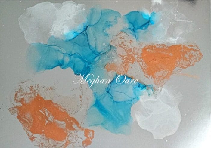 Abstract wall art made by melbourne abstract artist Meghan oare abstract art The Coast