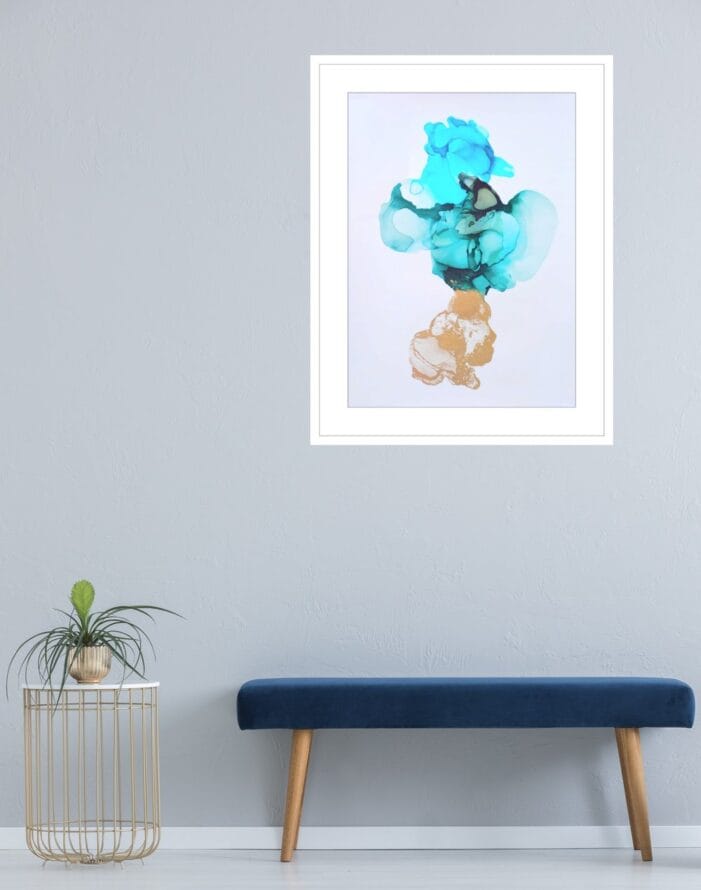 Abstractwallart | curator | Alcohol ink | Ocean Djinn