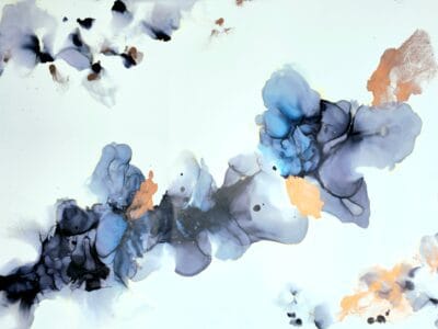 Abstractwallart | Prints | Alcohol ink | Blue Velvet