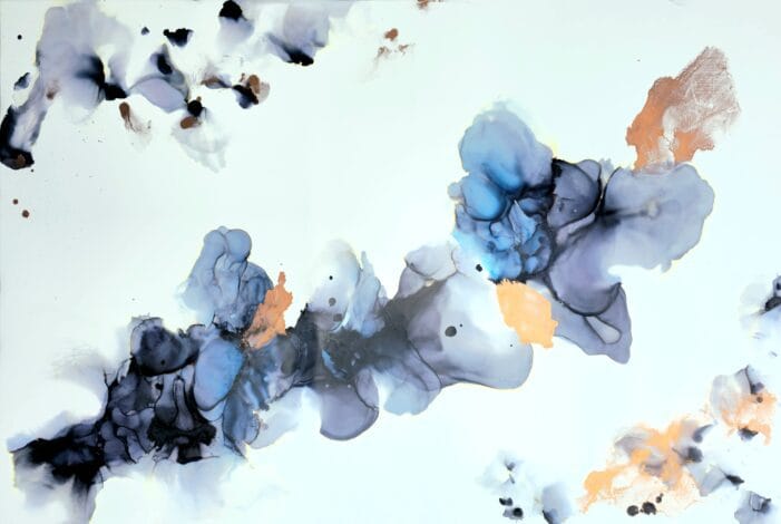 Abstractwallart | Prints | Alcohol ink | Blue Velvet