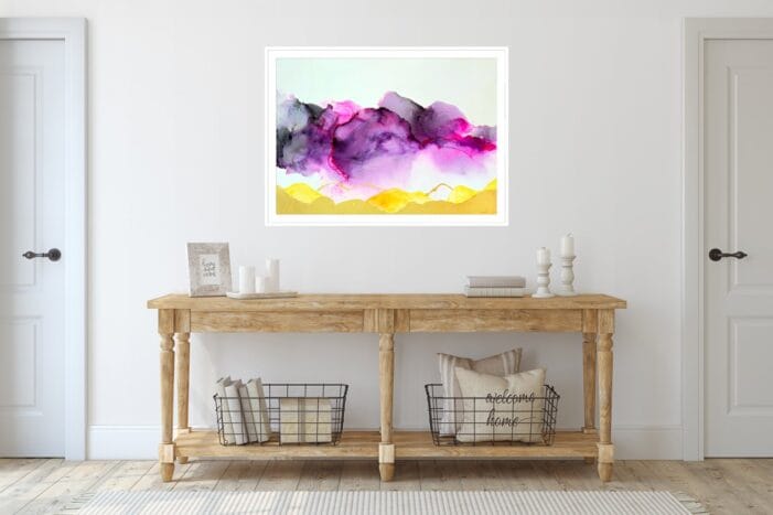 Abstractwallart | Prints | Alcohol ink | Storm over Golden