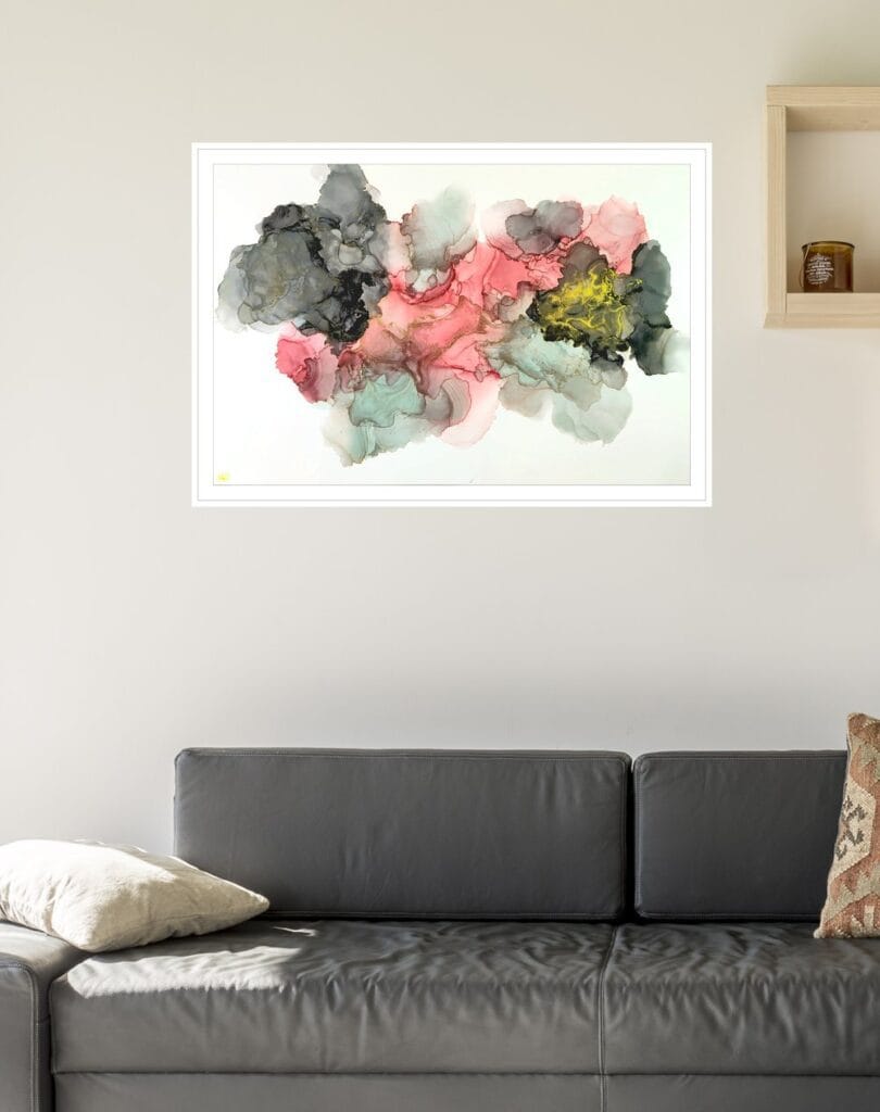 Abstractwallart | Prints | Alcohol ink | Strength of Mountains