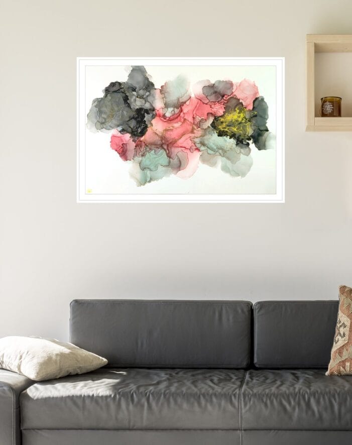 Abstractwallart | Curator | Alcohol Ink | Strength of Mountains