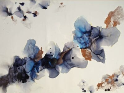 Abstractwallart | Curator | Alcohol Ink | Blue Velvet