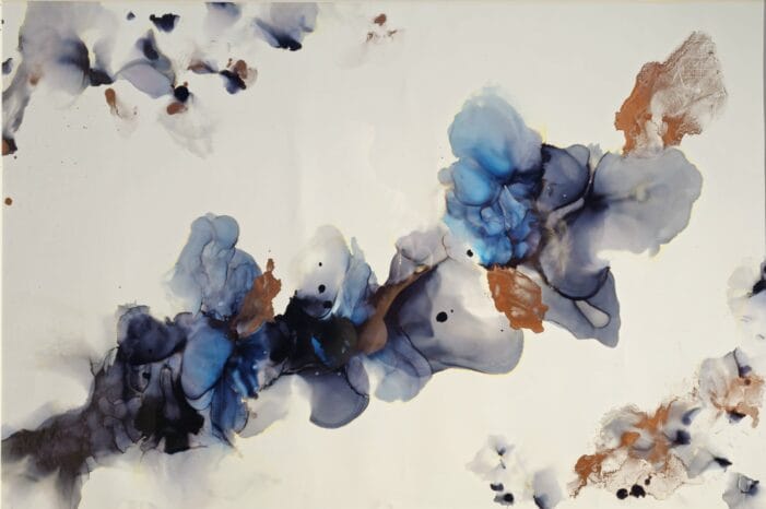 Abstractwallart | Curator | Alcohol Ink | Blue Velvet