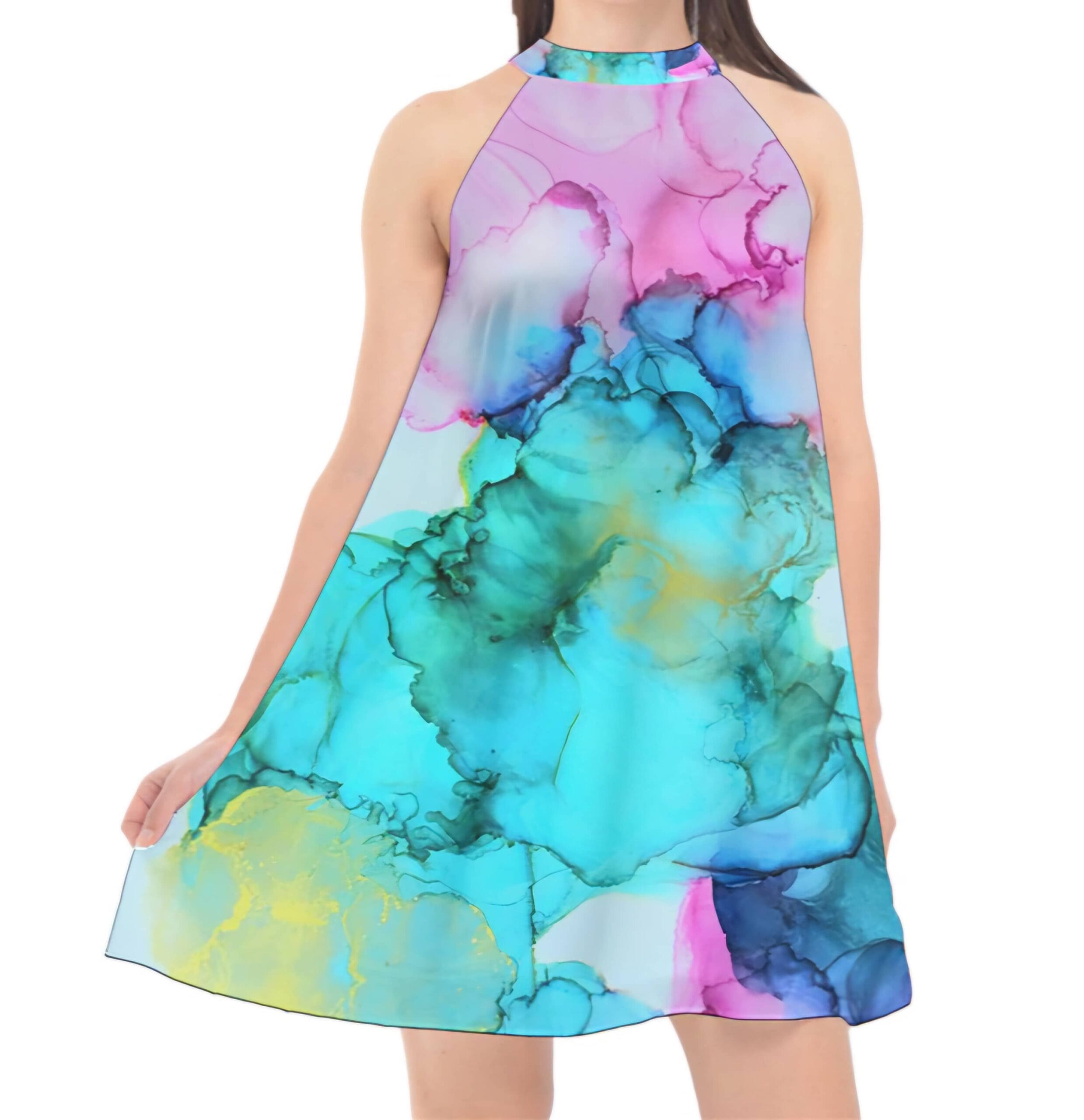 A Carefree Place Halter Dress